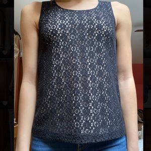 J.Crew Black Lace Tank Top
